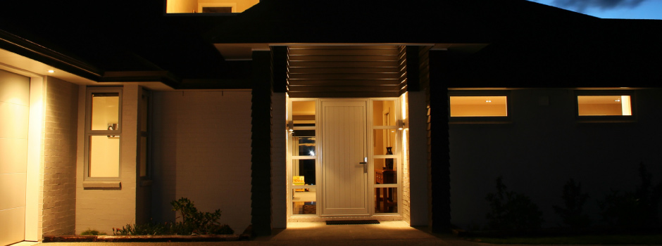 house at night