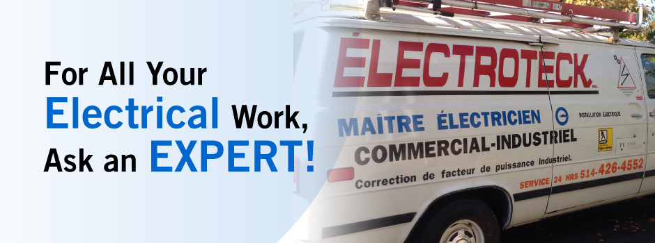 For all your electrical work, ask an expert! The company truck