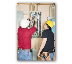 two electricians at work
