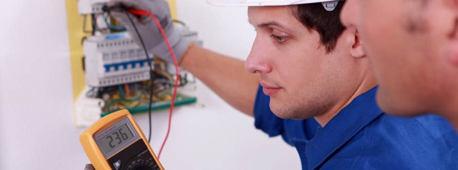 two electricians at work